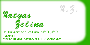 matyas zelina business card